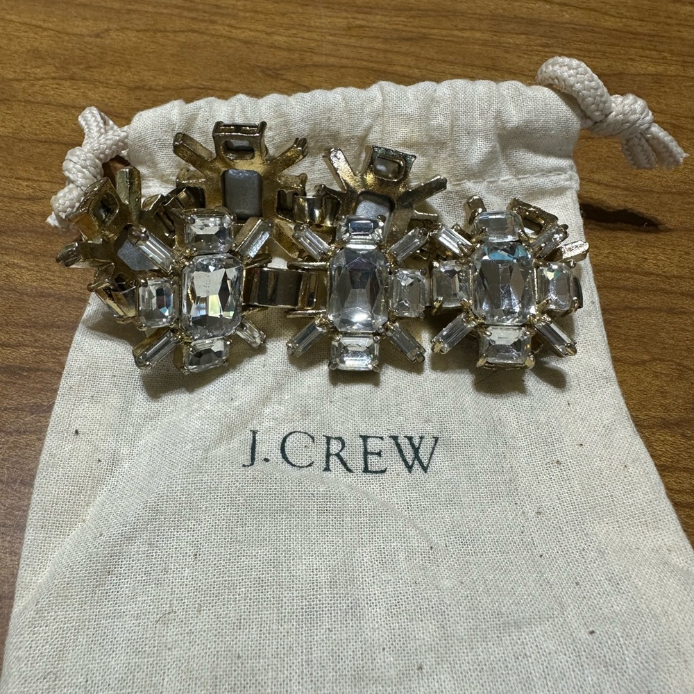 J crew glass rhinestone bracelet